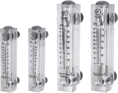 Flow meter for liquids panel type  1&#034; mnpt connection 2 to 20gpm or 10 to 70 lpm for sale