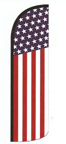 AMERICAN USA  WINDLESS BANNER FLAG Advertising Sign Feather Swooper