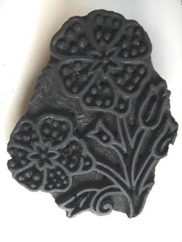 India Handcarved TEXTILE BLOCK PRINTING Wooden TOOL 32841