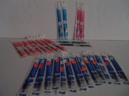 Lot Of 27 Pentel RSVP 2Pk Ball Point Pen Refills Assorted Colors