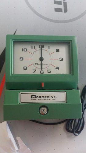 Acroprint Model 125QR4 Manual Time Recorder - 011070411