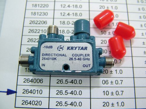 KRYTAR 26.5 - 40GHz Directional Coupler 10dB 264010 20 Watt