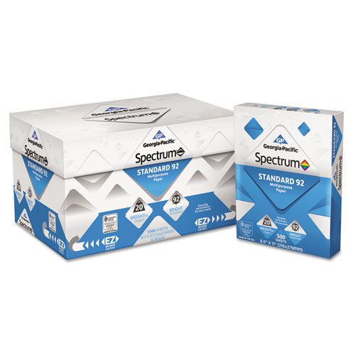 Spectrum standard 92 multipurpose paper, 20lb, 8-1/2 x 11, white, 5000 shts/ctn for sale