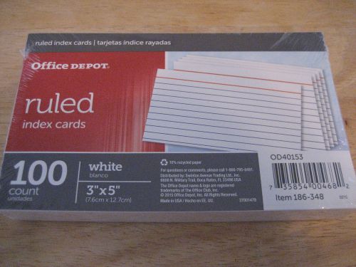 Recipe cards *Office Depot*  ruled index cards  *NEW*
