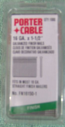 PORTER-CABLE FN16150 1.5-Inch, 16 Gauge Finish Nails (1000-Pack) *NEW*
