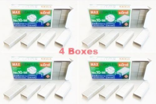 4X Max Staples No.10-1M 5MM Mini 1000 Staples for Home Office Free Shipping