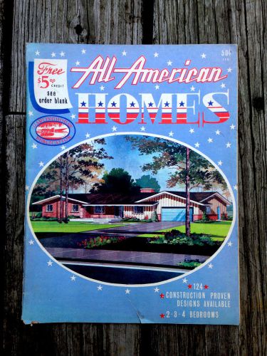 Vintage all american homes house plans design architecture catalog 1960&#039;s for sale