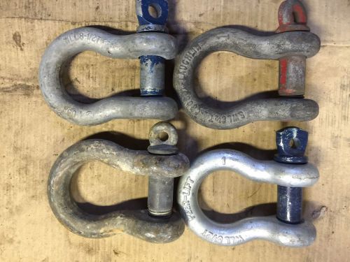 4 TOTAL 1&#034;, 8 1/2 TON  Screw Pin Anchor Shackle CLEVACE
