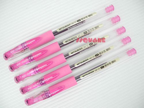 5 pcs Uni-Ball Signo UM-151 0.5mm Extra Fine Rollerball pens, Pure Pink
