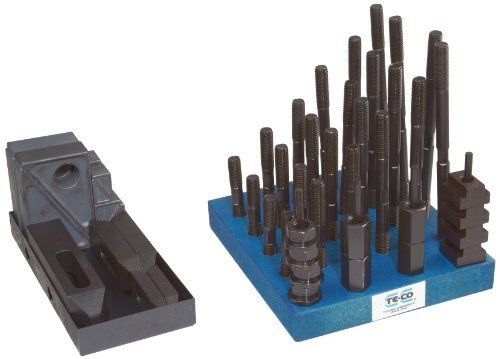 Te-co 20203 steel super clamp kit, 1/2&#034; table t-slot x 3/8-16&#034; stud, 51 pieces for sale