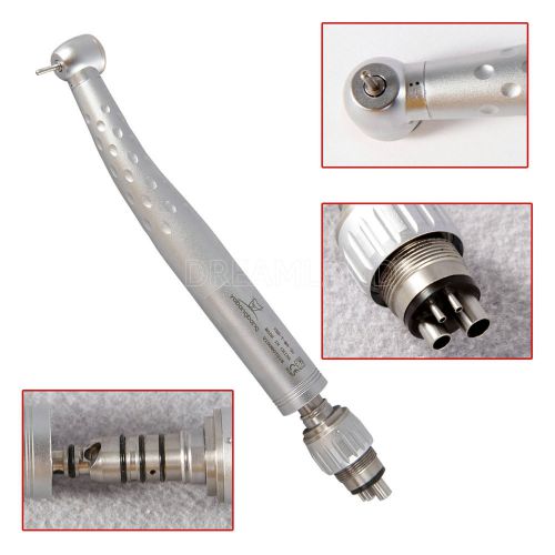 Dental High Speed Push Button Handpiece + 4 Hole Coupler fit KAVO Large Head