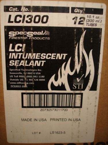 Unopened 12 Tube Case LCI300 Intumescent Sealant Specseal Firestop Caulk Product