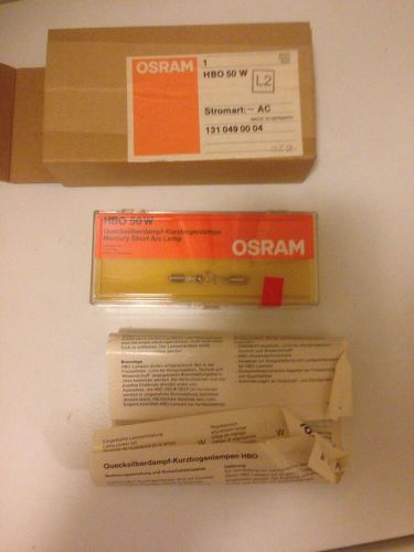 NEW OSRAM LAMP BULB HBO 50 W Mercury Short Arc Lamp, Sealed Unopened