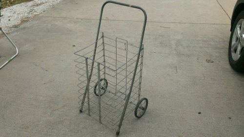 Vintage Laundry / Flea Market Wire Folding Basket / Cart