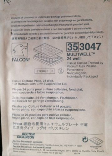 BD Falcon 353047, 24-Well Polystyrene Tissue Culture Plate,(set of 3)