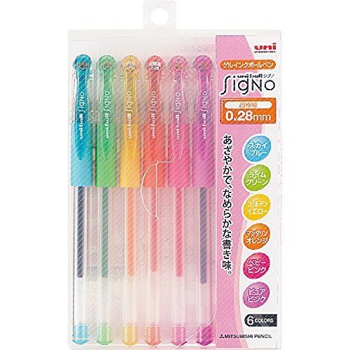 Uni ball Signo UM 151 Gel Ink Pen/Six Color Set