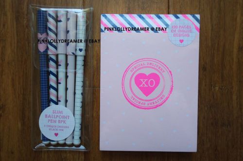 Kikki K LOVEMAIL stationery set NEW 5pk pens and notepad