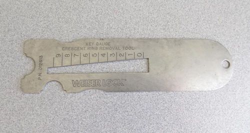 WEISER LOCK Key Depth Gauge Crescent Ring Removal Tool