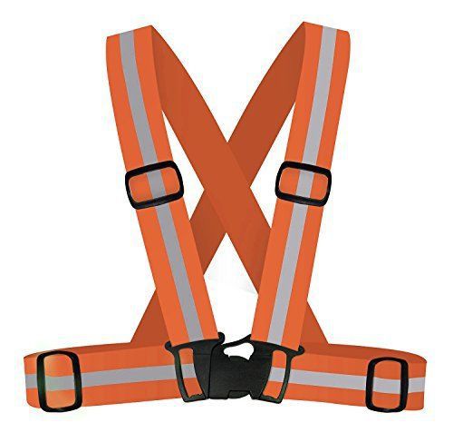 High visibility running cycling outdoor reflective safety vest belt 3.8cm orange for sale