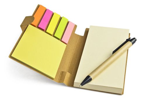 Notebook with Memo Sheets and Ballpoint Pen, KB MS