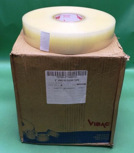VIBAC 2&#034; x 1000 Yards Machine Grade Box Carton Sealing Tape Clear 6 Rolls PP6300