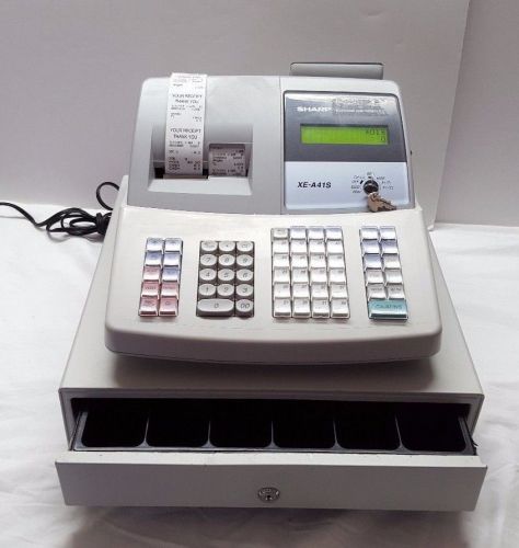 Sharp XE-A41S Electronic Cash Register Machine Keys LED Display Store USB SD