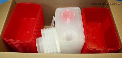Covidien sharps-a-gator sharps containers chimney top 4 qt small red (9) each for sale