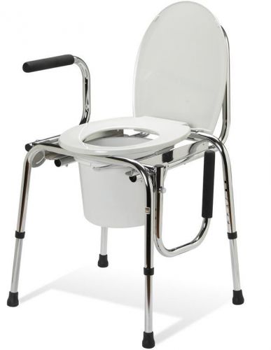 Drop Arm Commode, Chrome, Free Shipping, No Tax, #8900CH