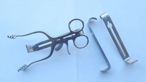 Henly Vascular Retractor + 2 Blades Adjustable Orthopedic German Stainless