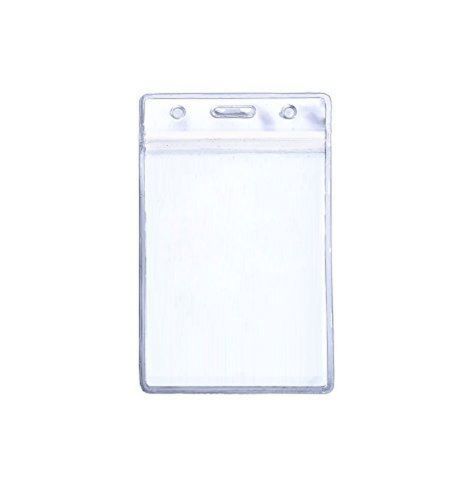 Rocclo Waterproof Type PVC ID Card Holder Clear Vertical Style 10-pack