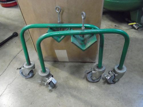 Greenlee wire dispensers, rolling reel support