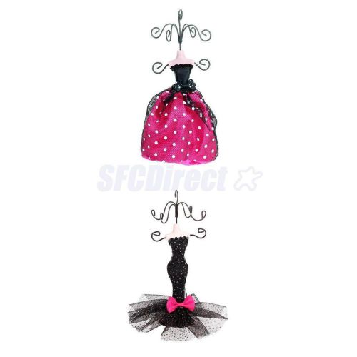 2x PRINCESS DOLL MANNEQUIN EARRING NECKLACE JEWELRY DISPLAY STAND ORGANIZER RACK