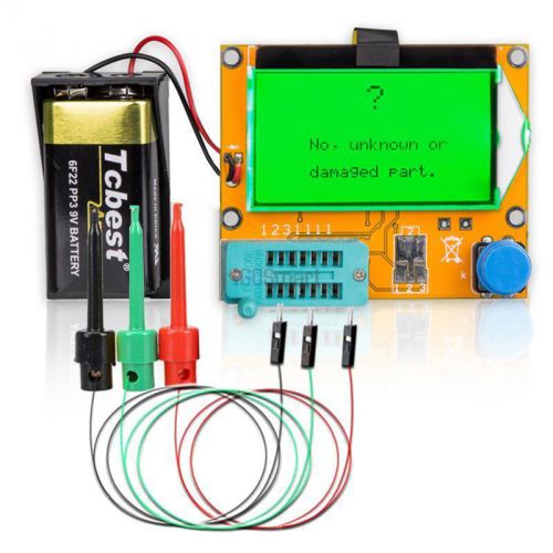 12864 LCD ESR Meter Transistor Tester Diode Capacitance MOS PNP Kit w/ Test hook