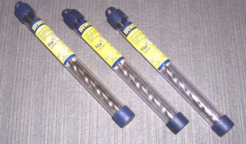 3 ea. Irwin 326009 Masonry Hammer Bits- 5/16 x 4 x 6 With Plastic Case