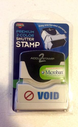 Cosco NIB Premium 2-color Shutter Stamp &#034;VOID&#034; - Handle infused with Microban