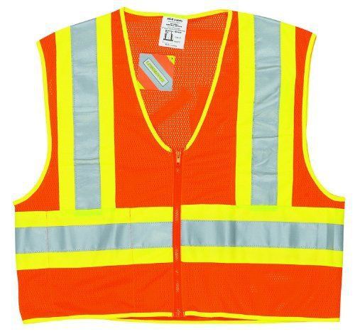 Mcr safety wccl2om class 2 polyester mesh safety vest with 3m scotchlite for sale