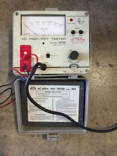 Biddle AC High Pot Tester 305 3KV 5mA SC Leakage Breakdown Tester - Nice