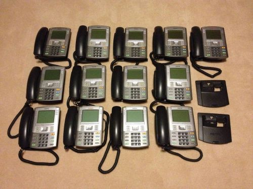 LOT of 13 Nortel/Avaya IP Phone 1140E NTYS05 PoE VoIP USB + Handset + Stand