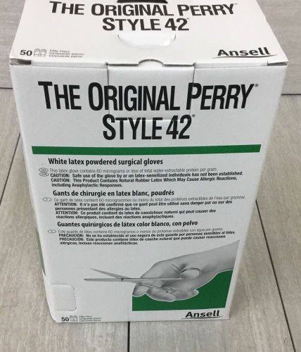 Ansell The Original Perry Style 42 White Latex Surgical Gloves 5711103