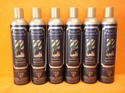 Private reserve wine preserver 6 cans of 120 uses each inert gas blanket for sale