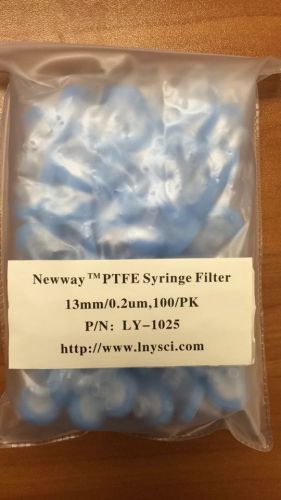 Ptfe syringe filter 13mm/0.2u, 100/pk, hplc, ly-1025 for sale