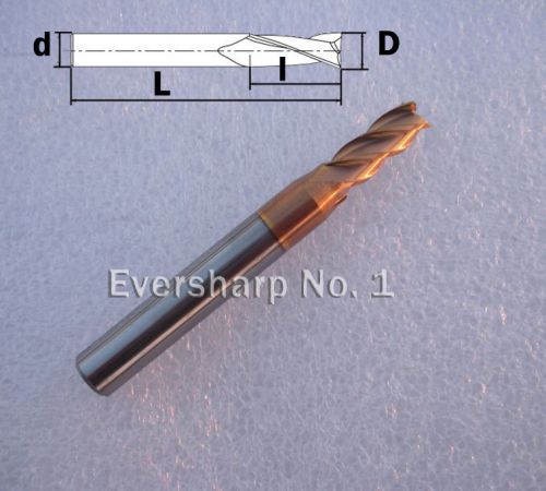 HRC60 Solid Carbide Endmills 4Flute Coating Nano End mill Cutting Dia 5mm Bits