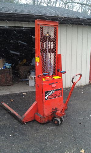 Working mahaffy kleton power stacker manual push electric lift 1500lb capacity for sale