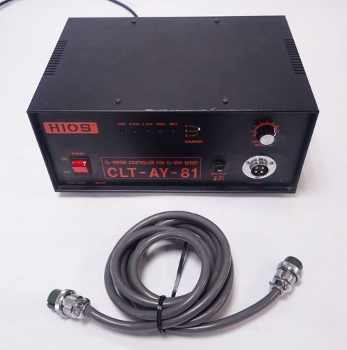Hios clt-ay-81 cl-driver controller for cl-800 series w/ cable, 120v 10a 50/60hz for sale
