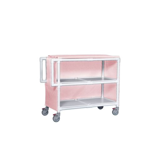 Jumbo linen cart - two shelves sure chek pink camo                  1 ea for sale