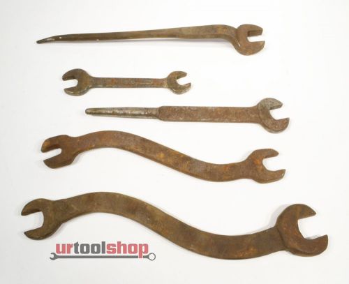 Lot of 5 Assorted Open End and Spud Wrenches 6767-1552