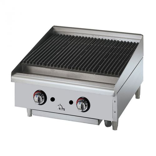 Star Manufacturing 6024CBF, 24-Inch Star-Max Countertop Lavarock Gas Charbroiler