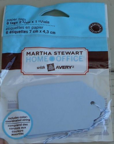 Martha Stewart Home Office Paper Tags - Blue - BRAND NEW IN PACKAGE