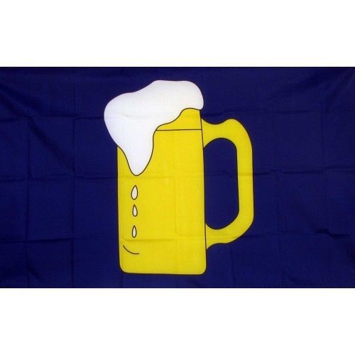 5 Foamy Beer Mug Flags 3ft x 5ft Banners (five)
