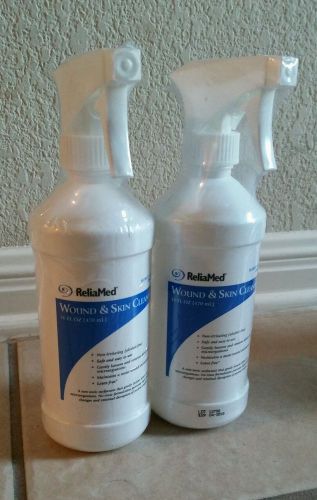 Lot of 2 ReliaMed Wound &amp; Skin Cleanser 16 oz. Spray Bottle zrwc16